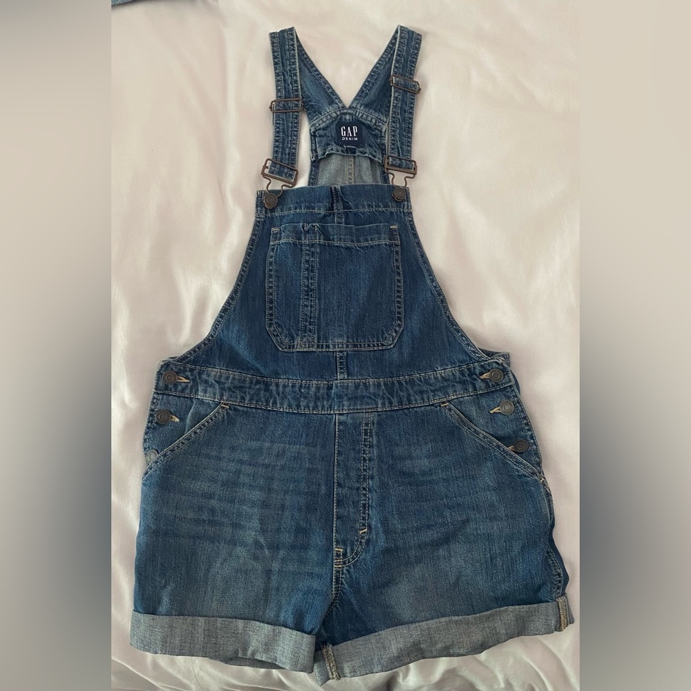 Gap denim overalls shorts